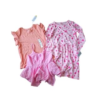 Cat & Jack | Art Class Dress & Tops Girl 3 Piece Bundle NWT